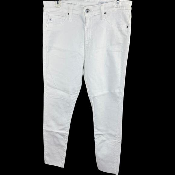 Adriano Goldschmied AG Farrah Ankle Jeans White 30R High Rise Skinny Stretch - Picture 1 of 13